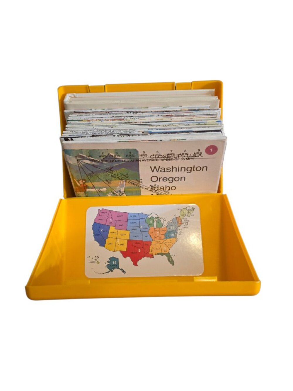 Complete National Geographic Close-Up U.S.A.1986 Set 15 Booklets Map Case Overla